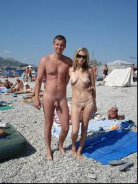 nudist mom photos photos nudist couple posing photo camera beach